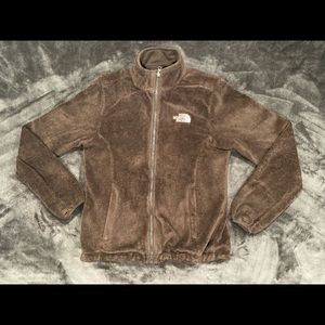 Women’s Dark Brown The North Face Fleece Jacket Size Small